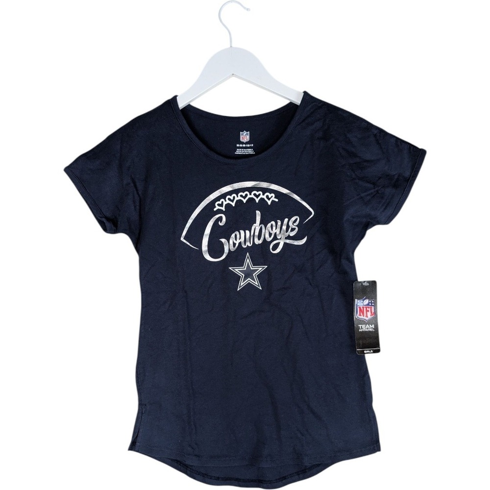 NFL Dallas‎ Cowboys Girls Shirt Football Texas  T-Shirt Navy Blue M 10 12